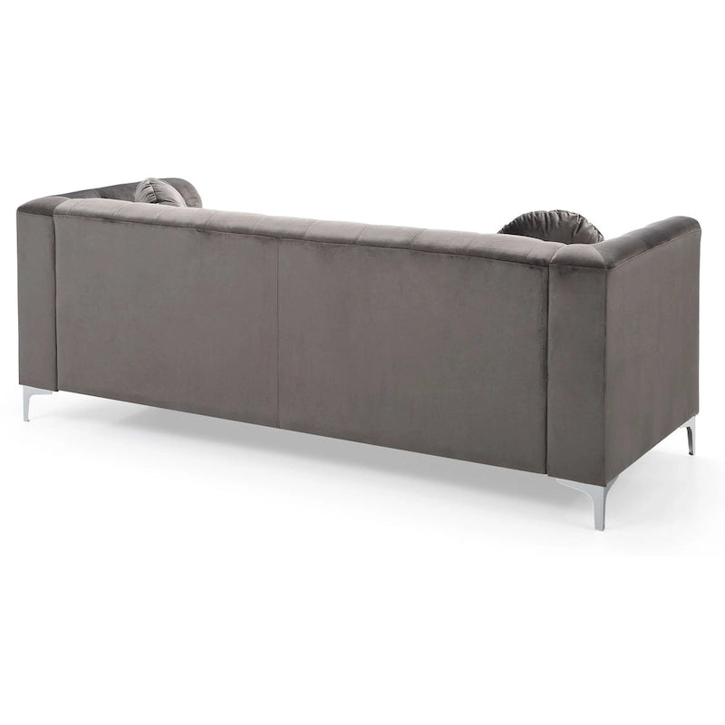 Pompano Velvet Button Tufted Sofa