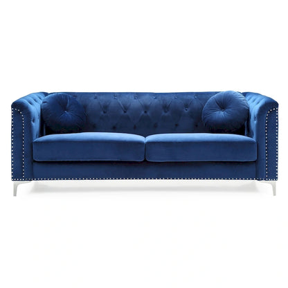 Pompano Velvet Button Tufted Sofa