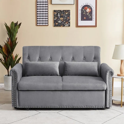 Adjustable Sleeper Sofa with 2 Lumbar Pillows