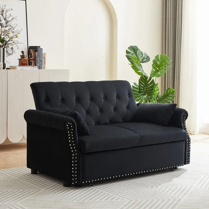 Adjustable Sleeper Sofa with 2 Lumbar Pillows