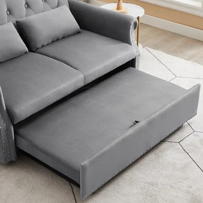 Adjustable Sleeper Sofa with 2 Lumbar Pillows