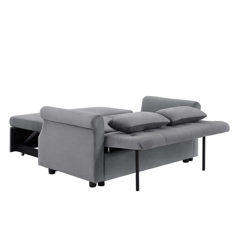 Adjustable Sleeper Sofa with 2 Lumbar Pillows