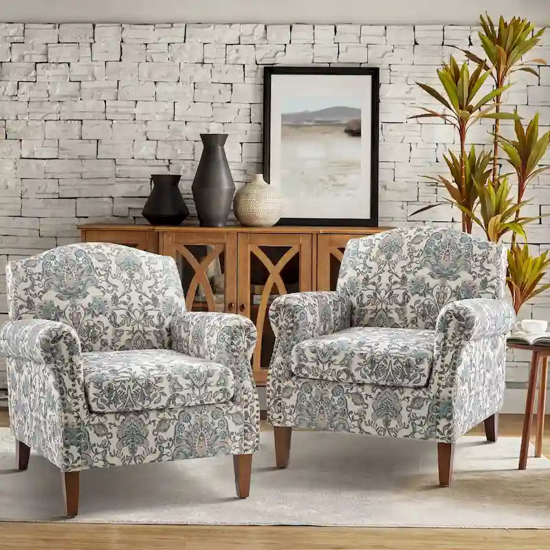 Giampiero Living Room Armchair with Nailhead Trims Set of 2 by HULALA HOME
