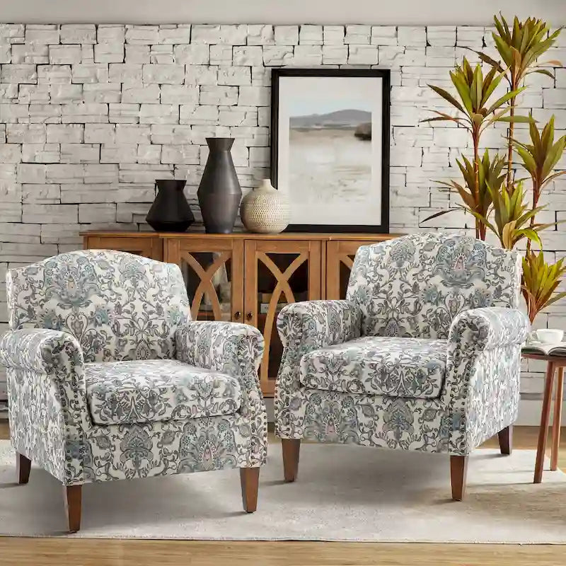 Giampiero Living Room Armchair with Nailhead Trims Set of 2 by HULALA HOME