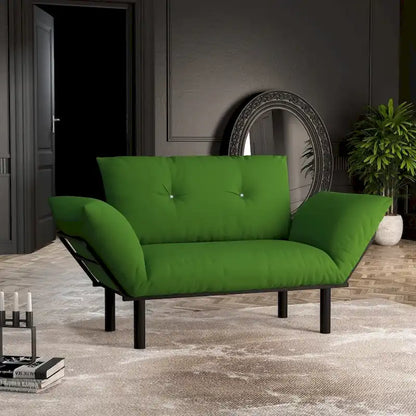 Haydar Extra-wide Modern Loveseat with Metal Legs