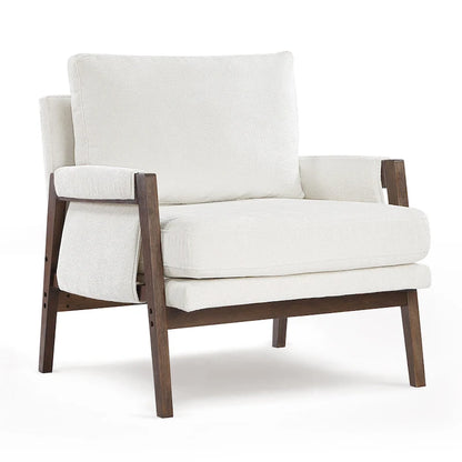 Mid-Century Modern 30  W Chenille Upholstered Accent Leisure Armchair