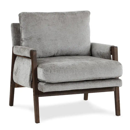 Mid-Century Modern 30  W Chenille Upholstered Accent Leisure Armchair