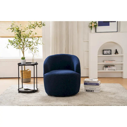 Teddy Fabric Swivel Accent Armchair Barrel Chair