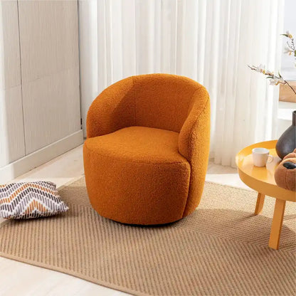 Teddy Fabric Swivel Accent Armchair Barrel Chair