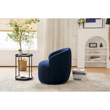 Teddy Fabric Swivel Accent Armchair Barrel Chair