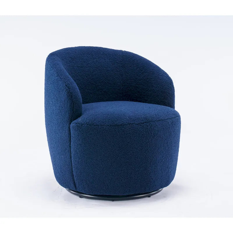 Teddy Fabric Swivel Accent Armchair Barrel Chair