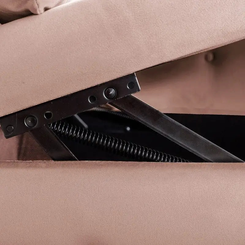 Chaise Lounge Indoor,Velvet Lounge Chair for Bedroom with Storage & Pillow,Modern Upholstered Rolled Arm Chase Lounge