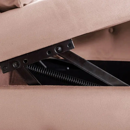 Chaise Lounge Indoor,Velvet Lounge Chair for Bedroom with Storage & Pillow,Modern Upholstered Rolled Arm Chase Lounge