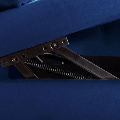 Chaise Lounge Indoor,Velvet Lounge Chair for Bedroom with Storage & Pillow,Modern Upholstered Rolled Arm Chase Lounge