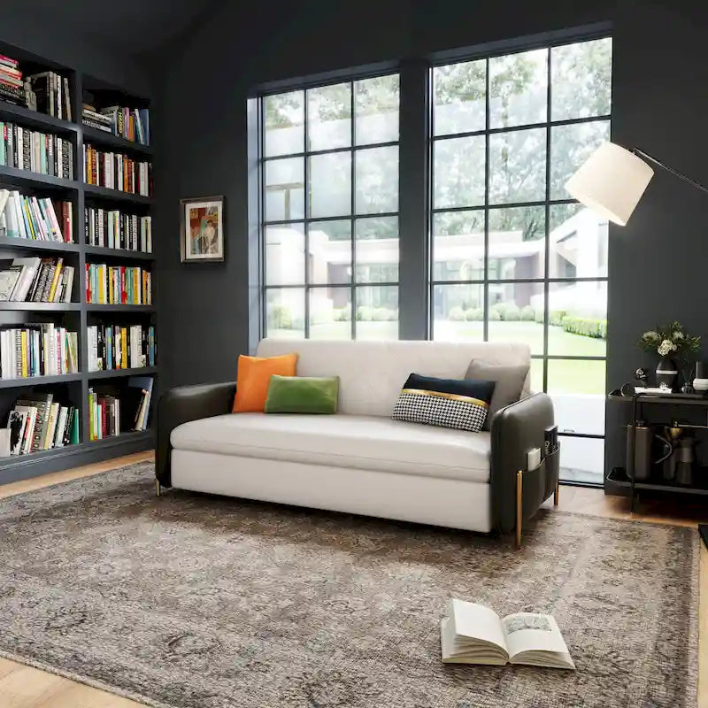 JASIWAY 67 in. Width Modern Pull Out Queen Size Sofa Bed