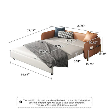JASIWAY 67 in. Width Modern Pull Out Queen Size Sofa Bed