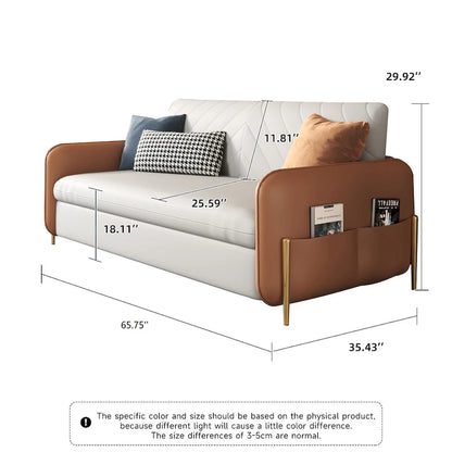JASIWAY 67 in. Width Modern Pull Out Queen Size Sofa Bed