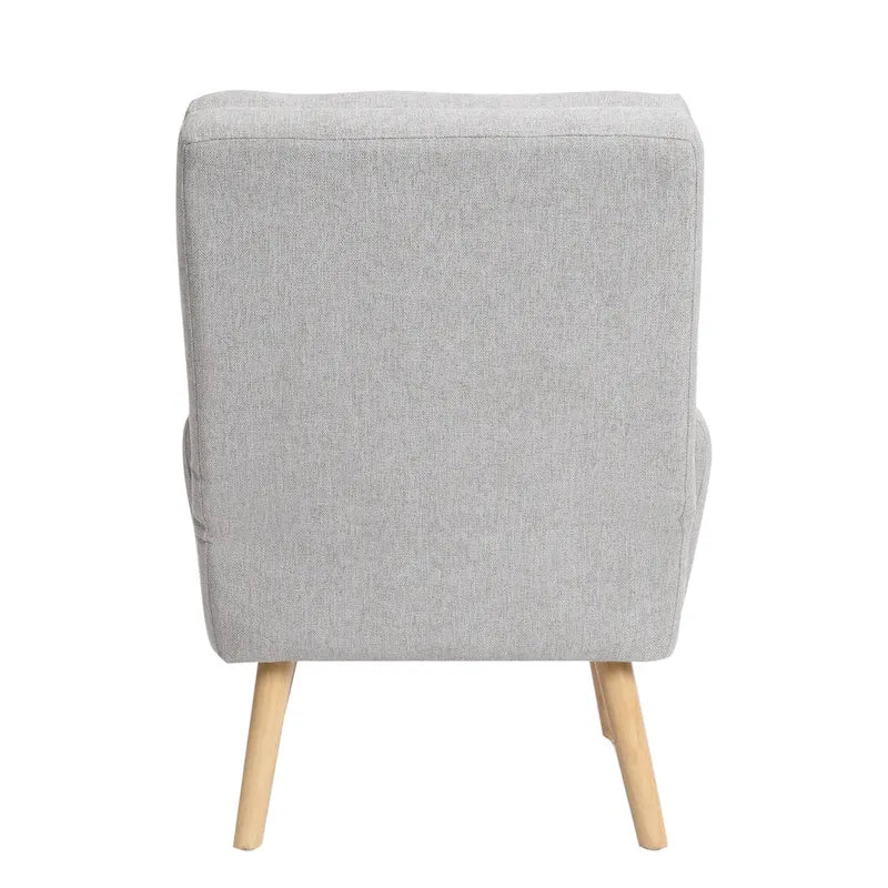 Fabric Armchair Accent Chair with Ottoman Set