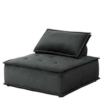 Velvet Armless Lounge Chair