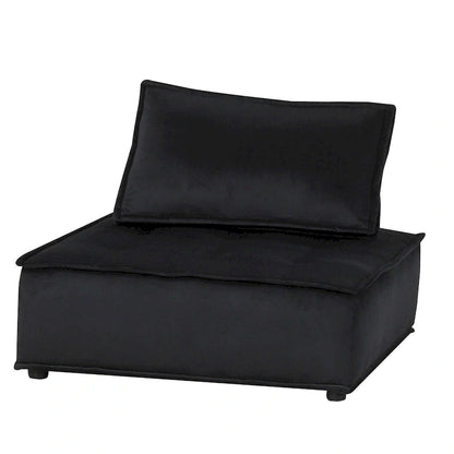 Velvet Armless Lounge Chair