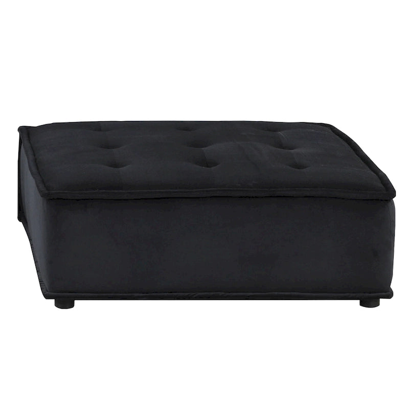 Velvet Armless Lounge Chair