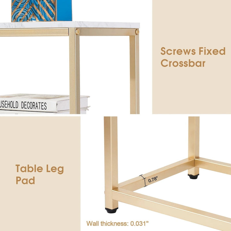 MCombo Narrow Console Table with Storage Shelf for Living Room, MDF Sage80 - 7'6  x 10'9