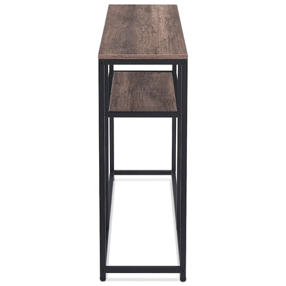 MCombo Narrow Console Table with Storage Shelf for Living Room, MDF Sage80 - 7'6  x 10'9