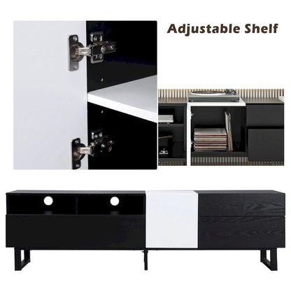 Modern TV Stand for 80  TV with Double Storage Space