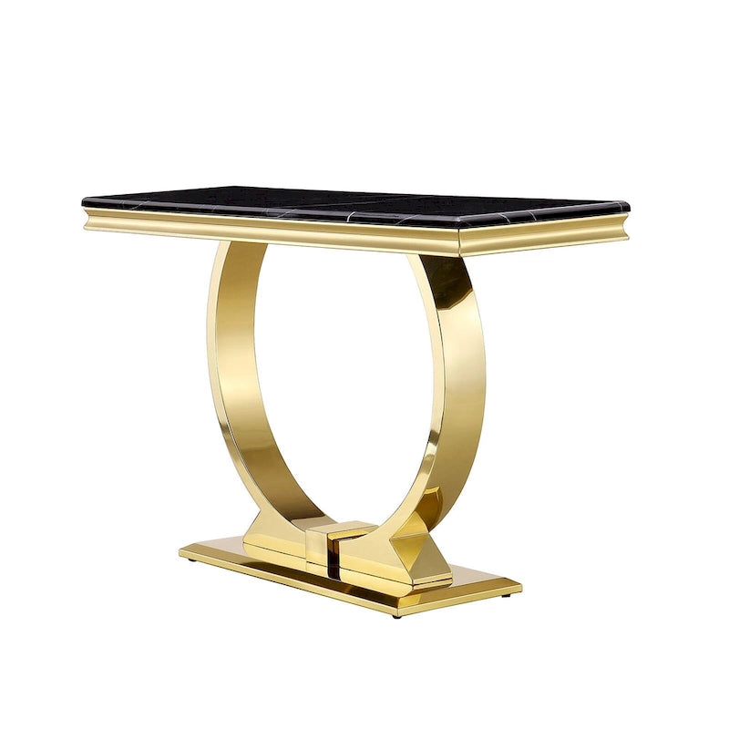 Modern Console Tables With Metal U Base and Gloss texture top