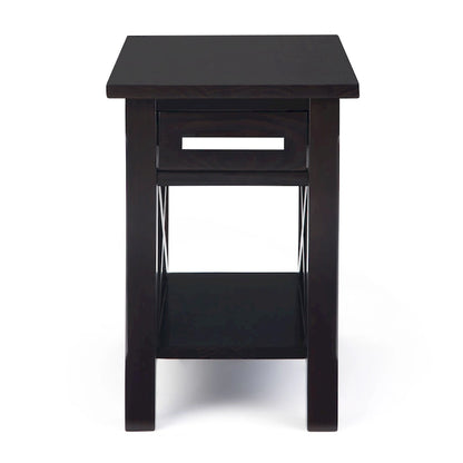 WYNDENHALL Waterloo SOLID WOOD 14 inch Wide Rectangle Contemporary Narrow Side Table - 14 inch Wide