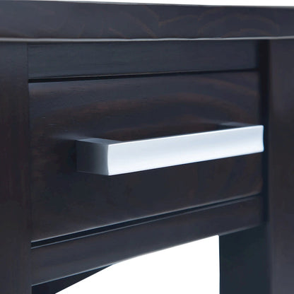 WYNDENHALL Waterloo SOLID WOOD 14 inch Wide Rectangle Contemporary Narrow Side Table - 14 inch Wide