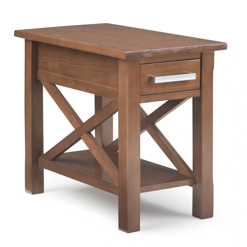 WYNDENHALL Waterloo SOLID WOOD 14 inch Wide Rectangle Contemporary Narrow Side Table - 14 inch Wide