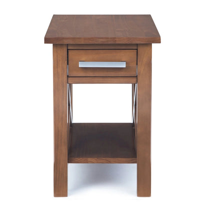 WYNDENHALL Waterloo SOLID WOOD 14 inch Wide Rectangle Contemporary Narrow Side Table - 14 inch Wide