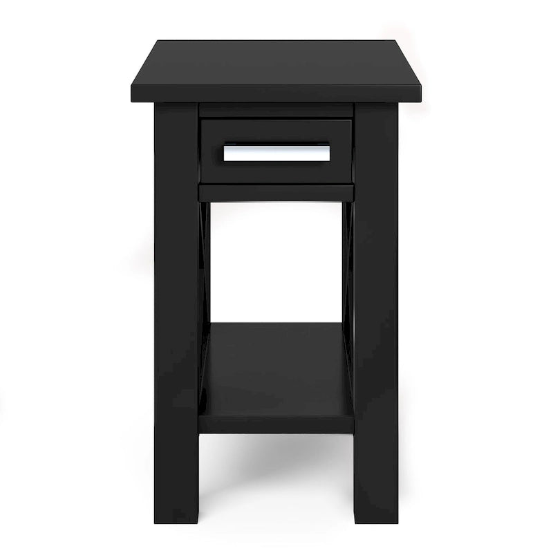 WYNDENHALL Waterloo SOLID WOOD 14 inch Wide Rectangle Contemporary Narrow Side Table - 14 inch Wide