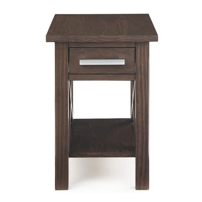 WYNDENHALL Waterloo SOLID WOOD 14 inch Wide Rectangle Contemporary Narrow Side Table - 14 inch Wide