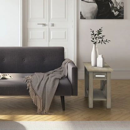 WYNDENHALL Waterloo SOLID WOOD 14 inch Wide Rectangle Contemporary Narrow Side Table - 14 inch Wide