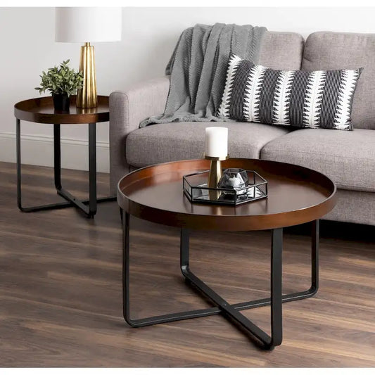 Kate and Laurel Zabel Round Modern Coffee Table - 28  Diameter