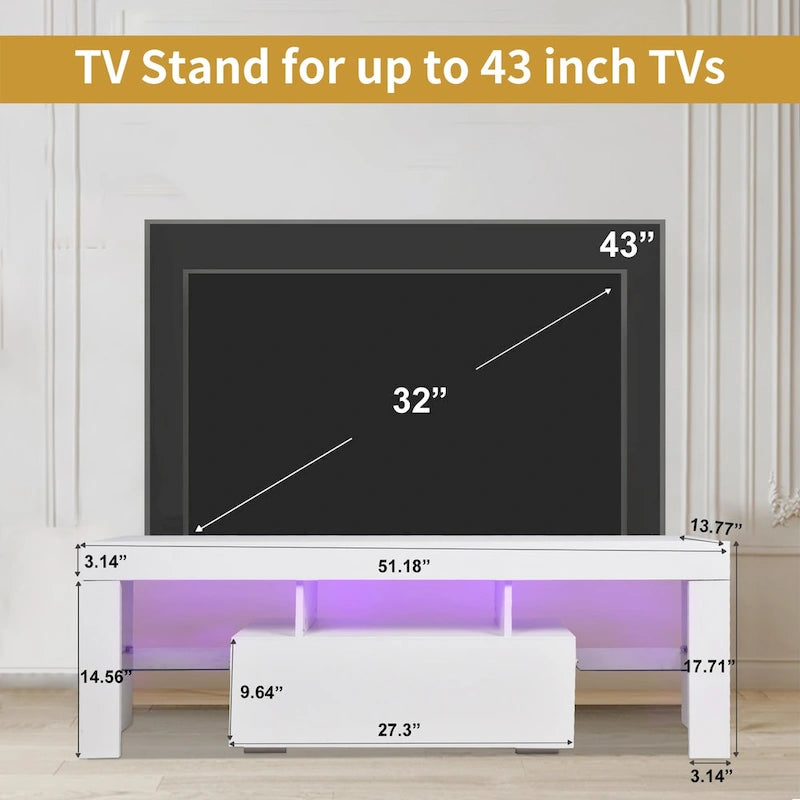 Modern 51 inch LED Modern TV with Storage