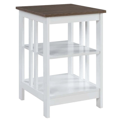 Convenience Concepts Mission End Table with Shelves