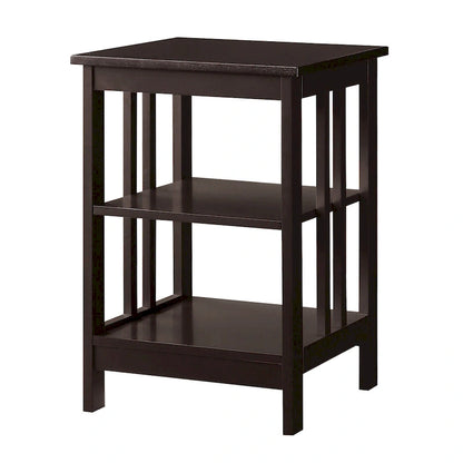 Convenience Concepts Mission End Table with Shelves