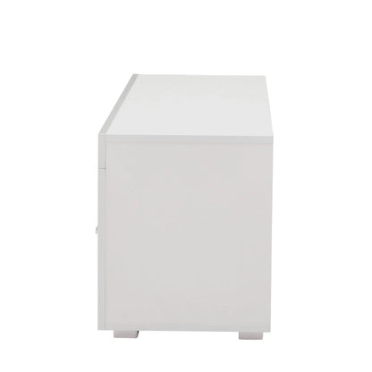 Modern 51-in Glass Shelf Storage TV Stand for TVs up to 69-in with LED Light