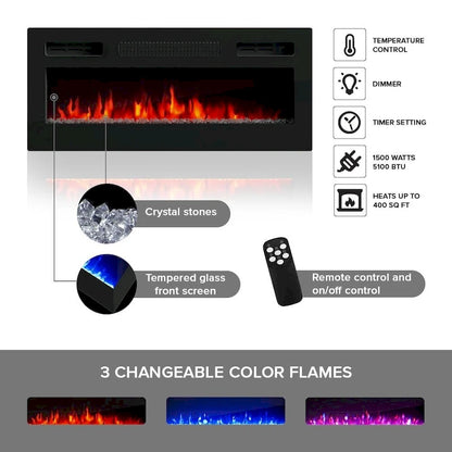 Dia WH-EF Electric Fireplace 71  TV Stand