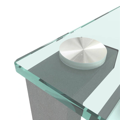 Glass two layer tea table, small round table, corner table, living room side table