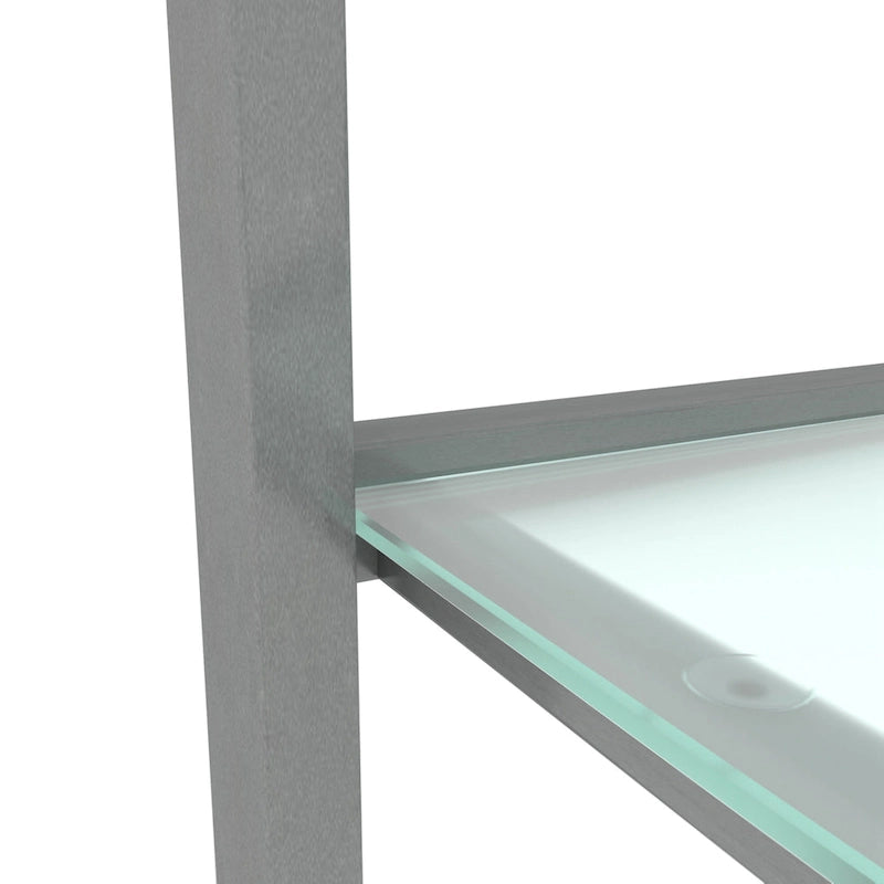 Glass two layer tea table, small round table, corner table, living room side table