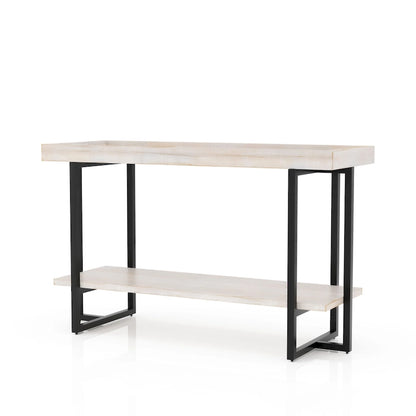 Damara Farmhouse 47-inch Metal 1-Shelf Sofa Table by Furniture of America