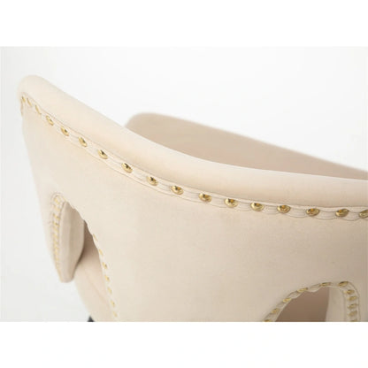 Clihome Set of 2 Contemporary Velvet Upholstered Dining Chair