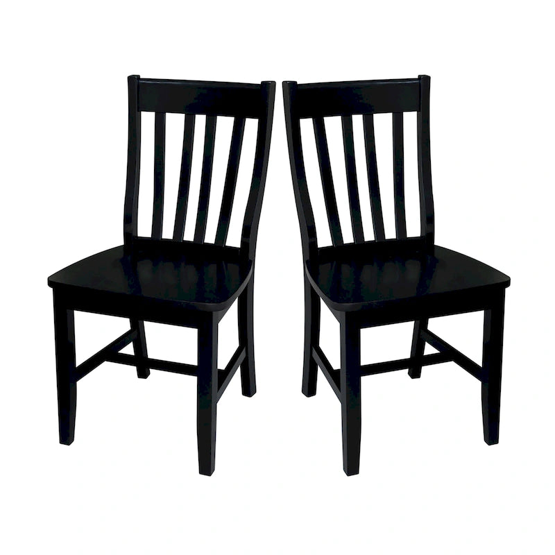 Copper Grove Quince Solid Wood Schoolhouse Chairs, Set of 2