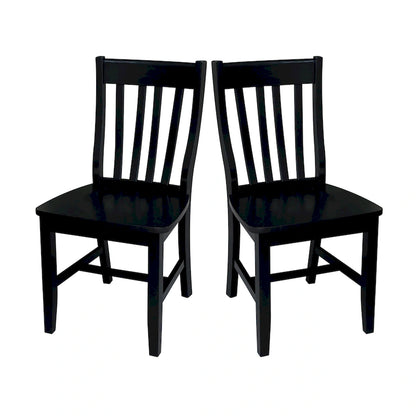 Copper Grove Quince Solid Wood Schoolhouse Chairs, Set of 2