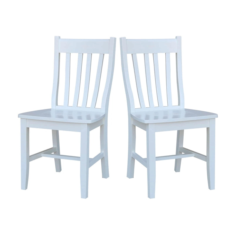 Copper Grove Quince Solid Wood Schoolhouse Chairs, Set of 2