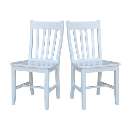 Copper Grove Quince Solid Wood Schoolhouse Chairs, Set of 2